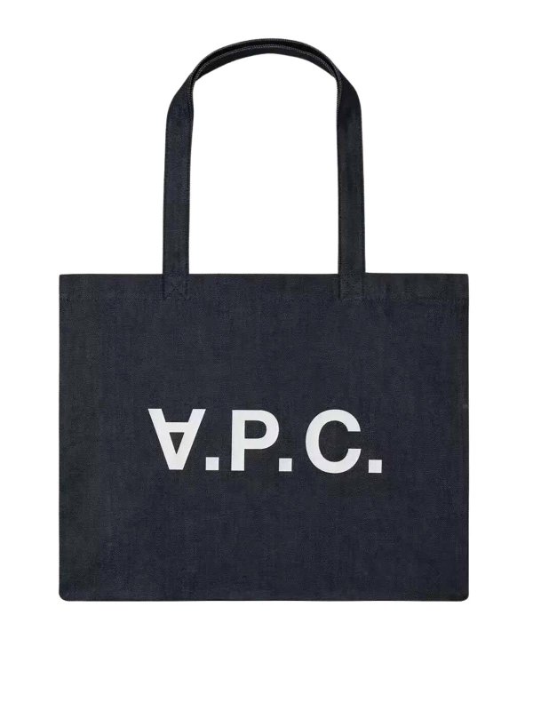 A.P.C.: Handtaschen - Shopper - Jeansblau