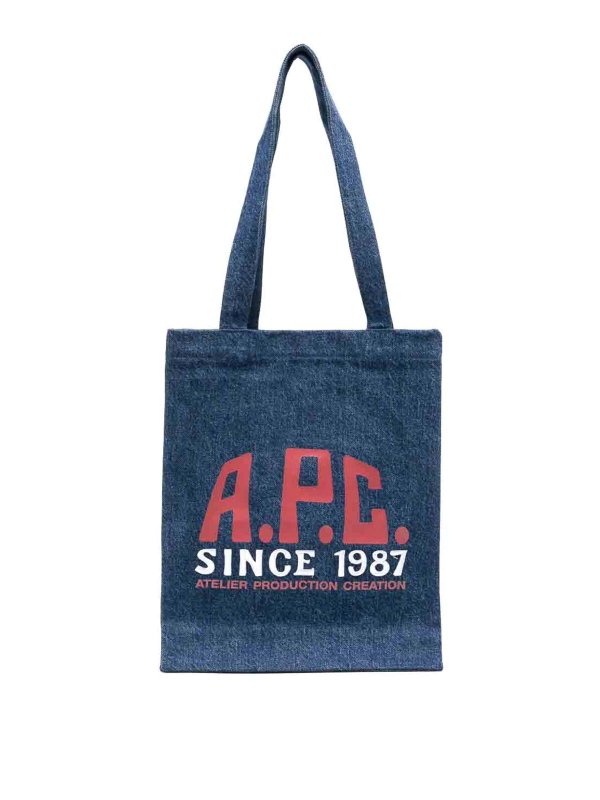 A.P.C.: トートバッグ - トートバッグ - ミディアムウォッシュ
