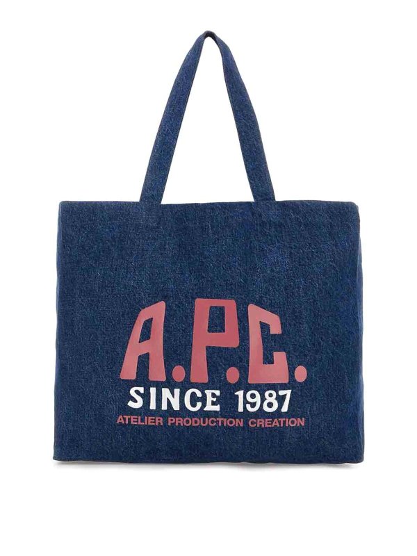 A.P.C.: トートバッグ - トートバッグ - ミディアムウォッシュ
