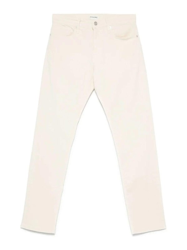Frame: Straight Leg Jeans - Straight Leg Jeans - Beige
