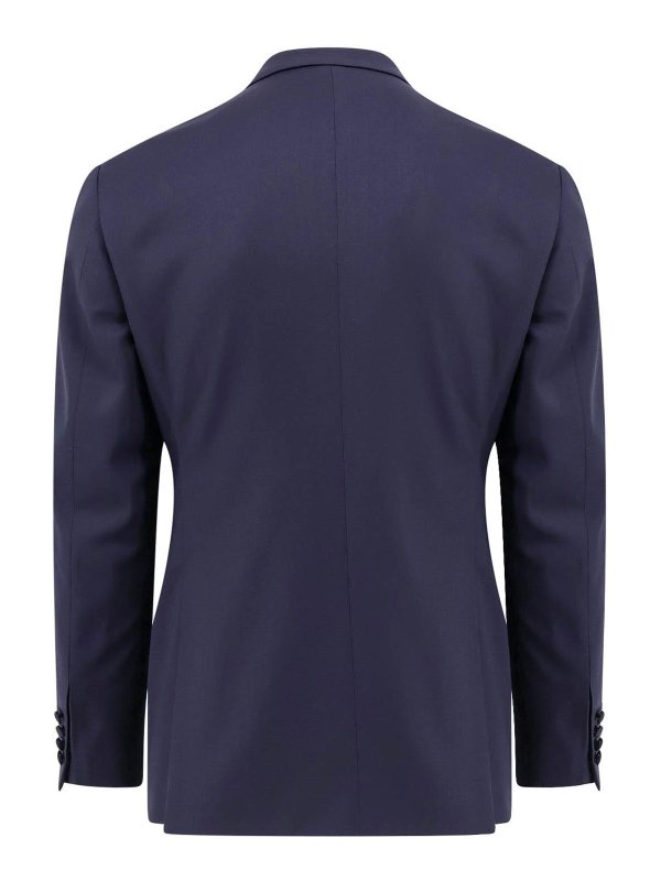 GIORGIO ARMANI: casual trousers online - Virgin wool smoking with satin profiles