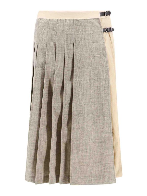 DURAZZI MILANO: Knee length skirts & Midi - Bi-color kilt