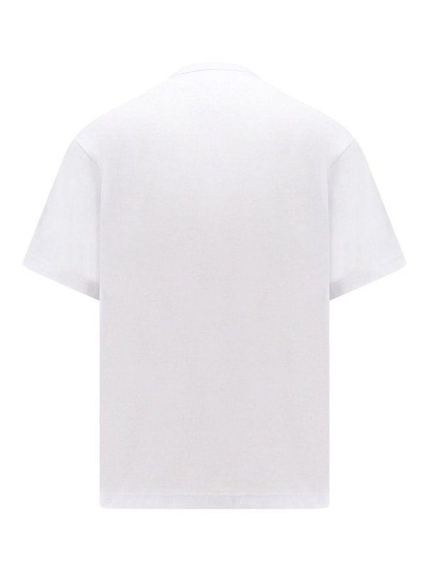 Sacai: t-shirts online - Cotton t-shirt with zip on the bottom