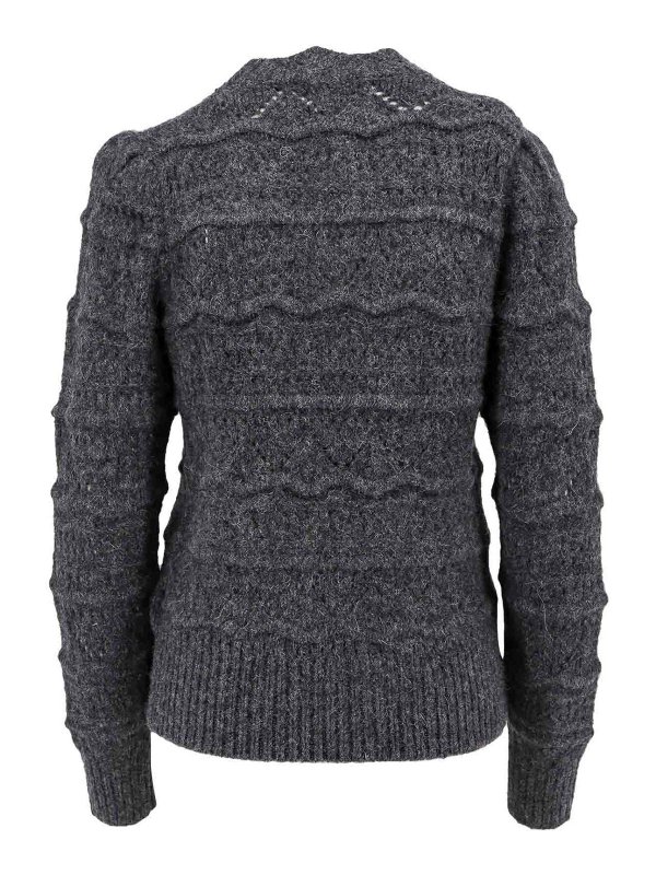 Isabel Marant Etoile: crew necks online - Alpaca blebd sweater with embroideries