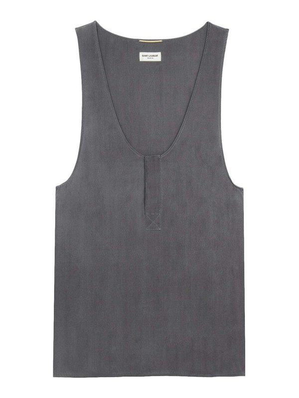 SAINT LAURENT: Tops & Tank tops - Silk tank top