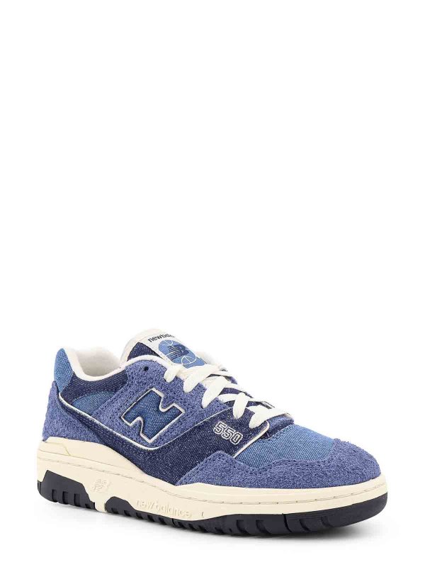NEW BALANCE: trainers online - 550 denim and suede sneakers