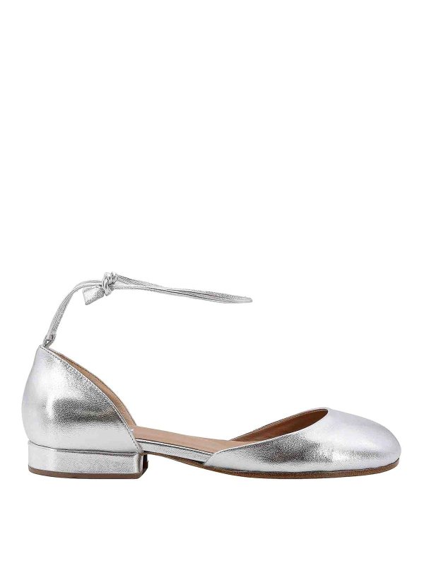 DURAZZI MILANO: flat shoes - Laminated leather ballerinas