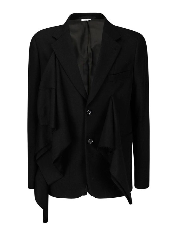 COMME DES GARÇONS HOMMES PLUS: カジュアルジャケット - カジュアルジャケット - 黒