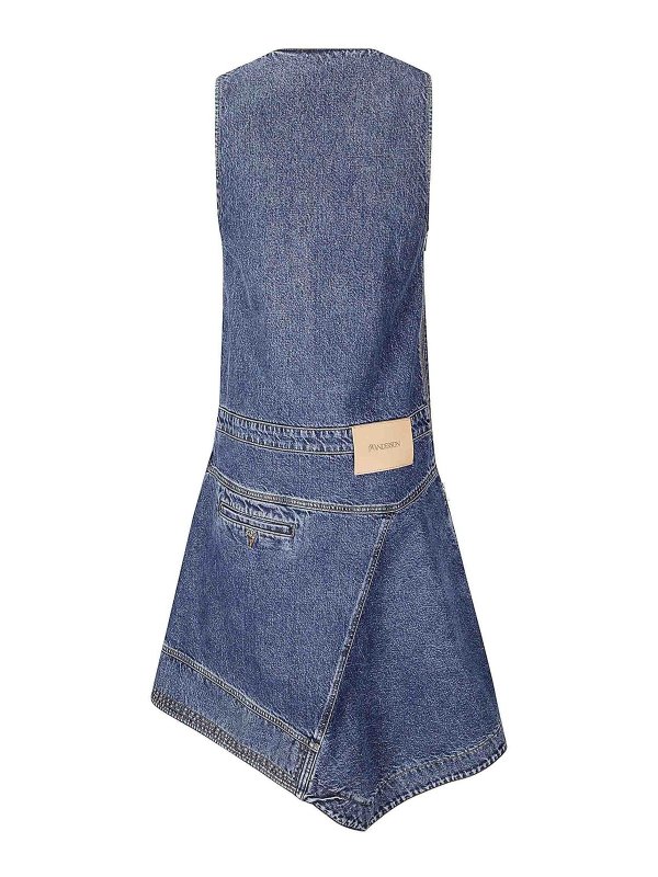 J.W. ANDERSON: knee length dresses online - Wrap Front Sleeveless Dress