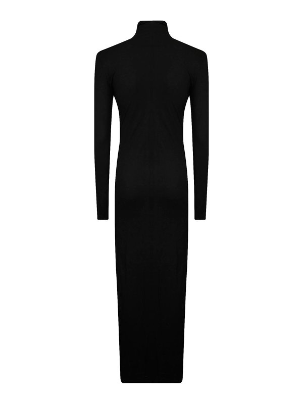 KHAITE: Robe longueur genou online - Robe Au Genou - Noir