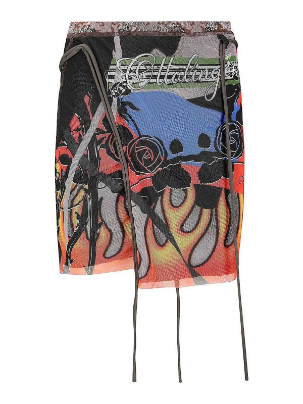 OTTOLINGER: mini skirts - Mesh Mini Skirt