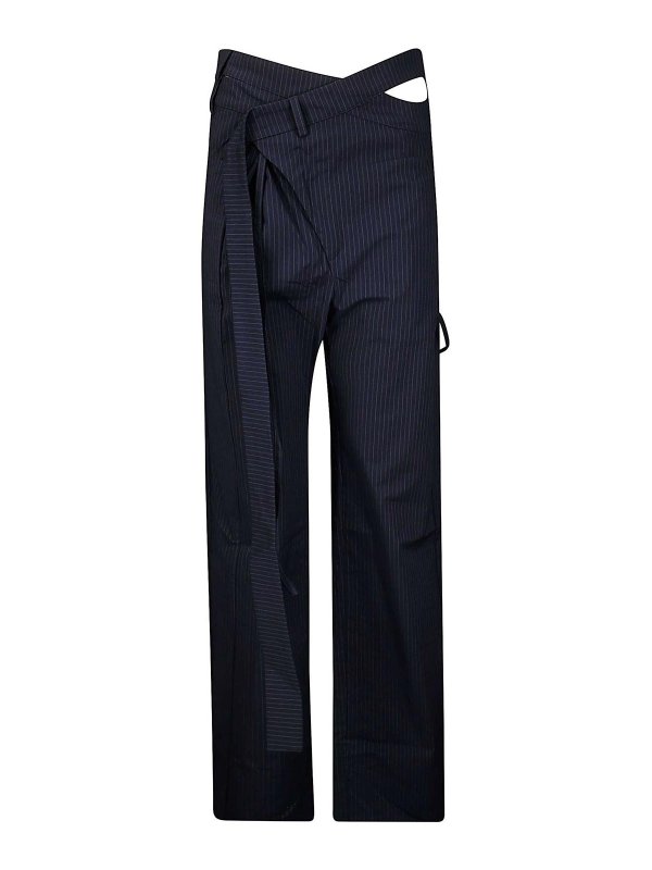 OTTOLINGER: Trousers Shorts - Signature Wrap Suit Pants
