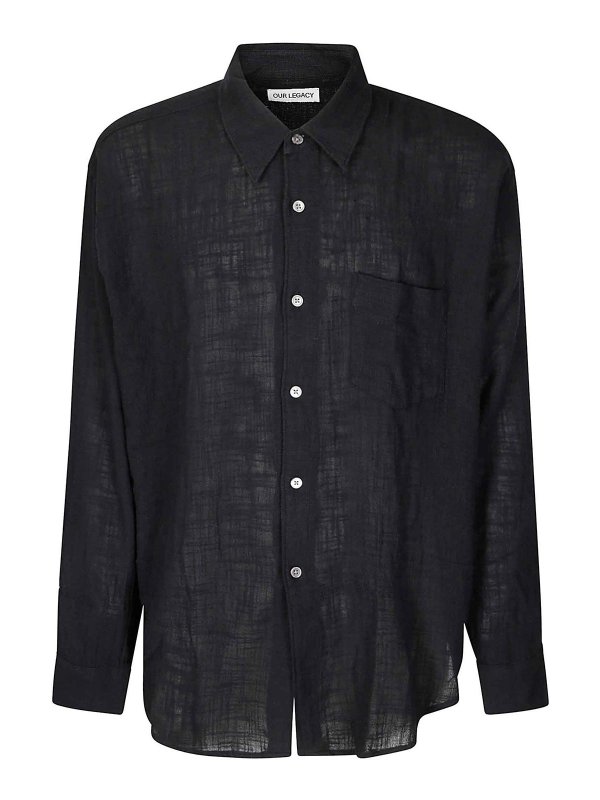 OUR LEGACY: Camisas - Camisa - Negro