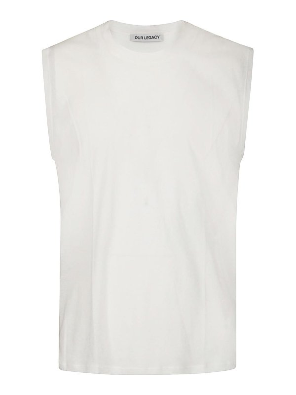 OUR LEGACY: Tops y camisetas sin mangas - Top - Blanco