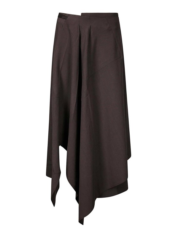 OUR LEGACY: ニーレングススカート＆ミディ丈 - 膝丈/ミディスカート - ブラウン