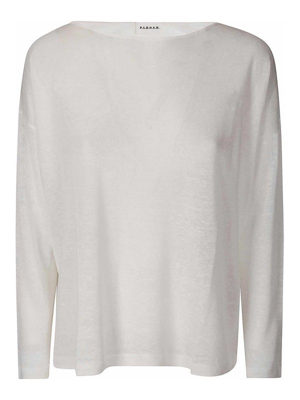 P.A.R.O.S.H.: Tops y camisetas sin mangas - Top - Crema