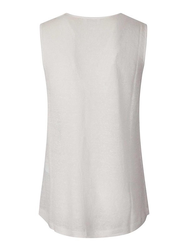 P.A.R.O.S.H.: Tops y camisetas sin mangas online - Top - Crema