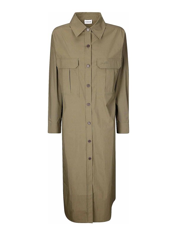 P.A.R.O.S.H.: マキシドレス - マキシドレス - ダークグリーン