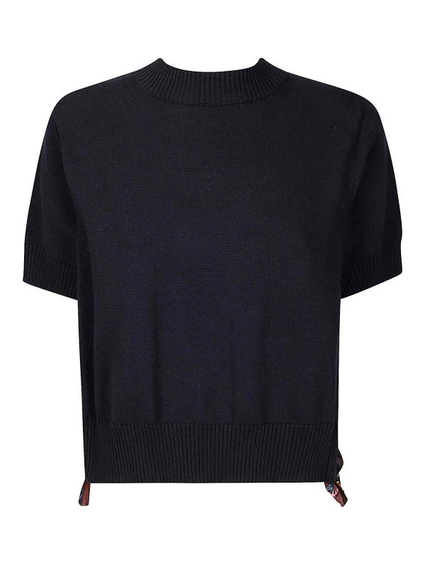 Sacai: boat necks - Tropical Print Pullover