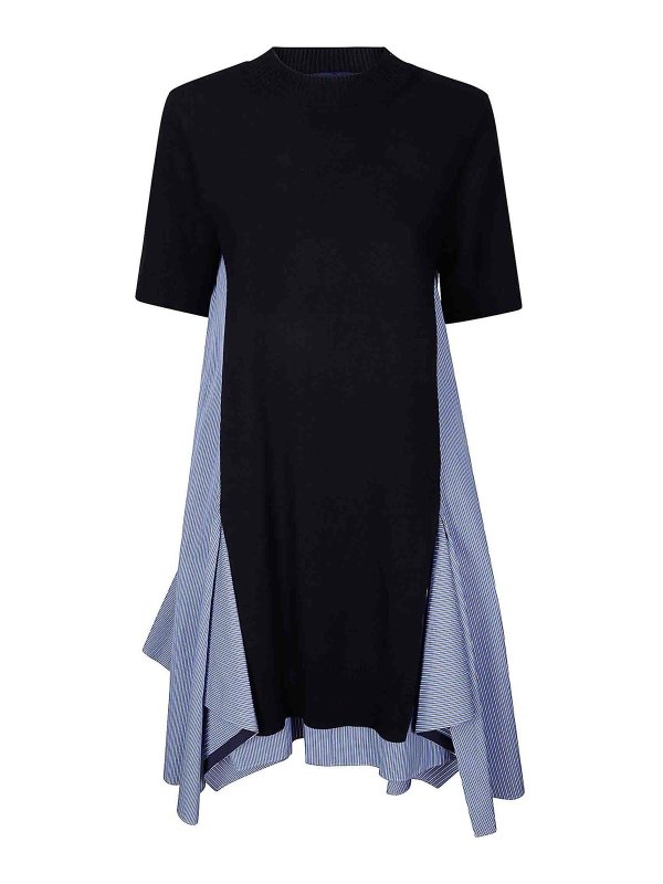 Sacai: Robe longueur genou - Robe Au Genou - Noir