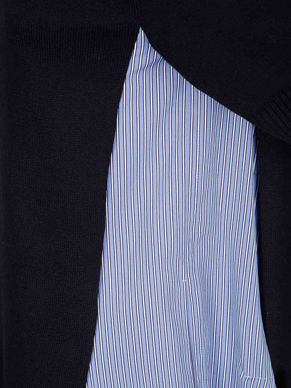 The Best Shops Sacai: Robe longueur genou - Robe Au Genou - Noir