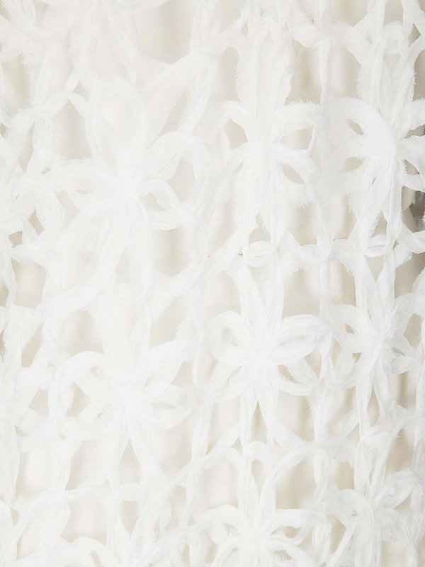 The Best Shops STEFANO MORTARI: Knielange Kleider - Knielanges Kleid - Weiß