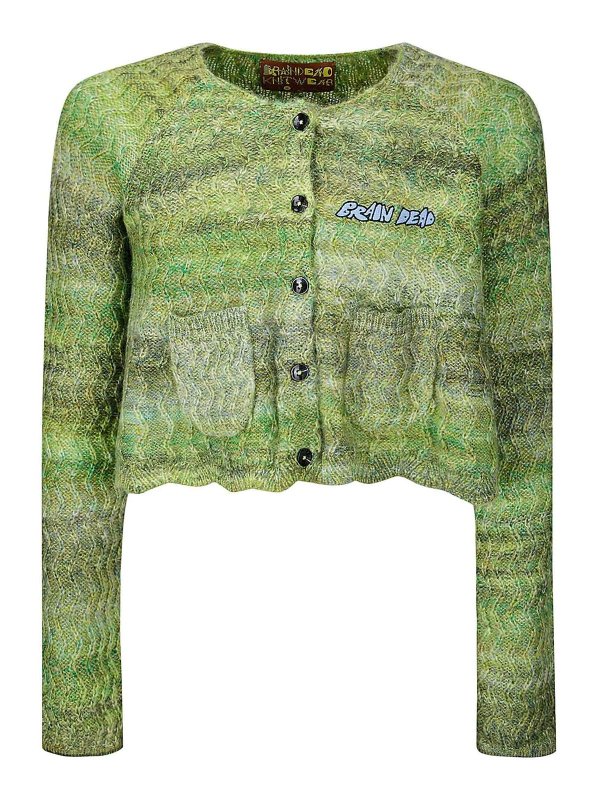 BRAIN DEAD: cardigans - Isa Scalloped Cardigan