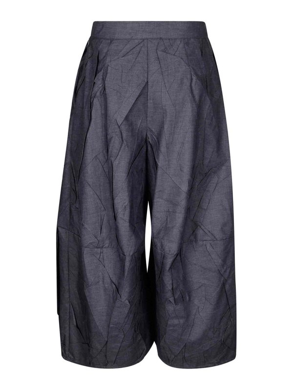 STEFANO MORTARI: jeans bootcut online - Pantalone Cotone Plisse