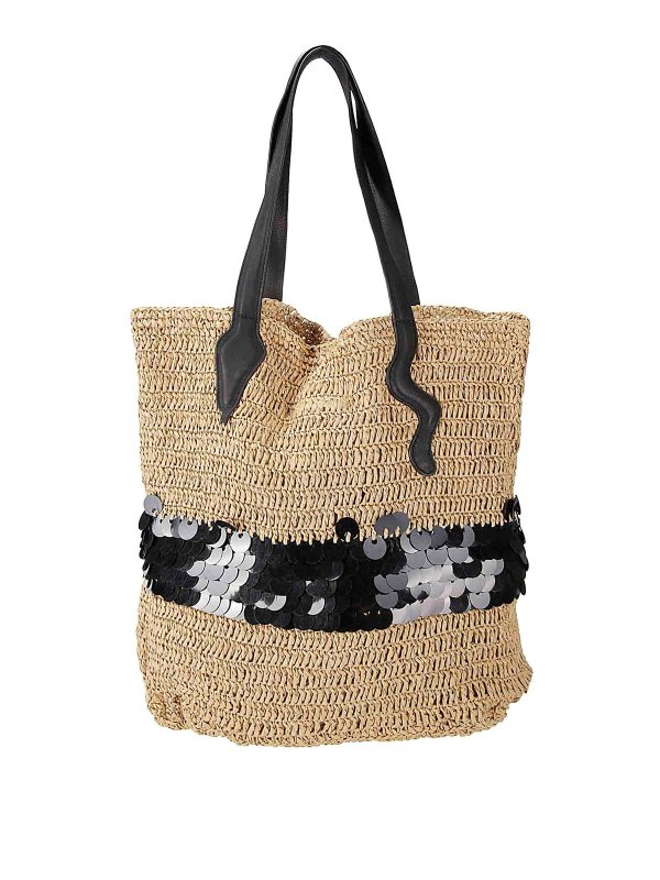 P.A.R.O.S.H.: トートバッグ - トートバッグ - ベージュ