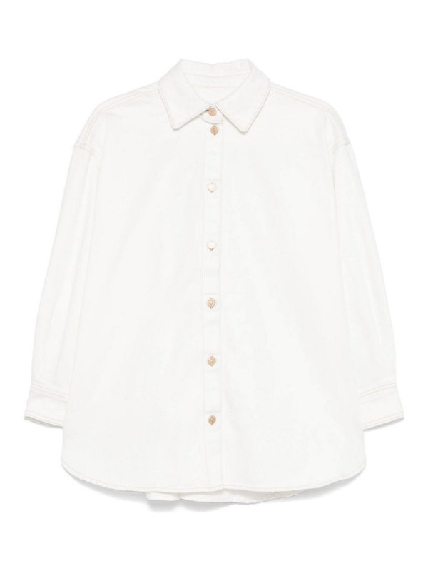 7 FOR ALL MANKIND: shirts - `Nina Overshirt Milkyway` Shirt