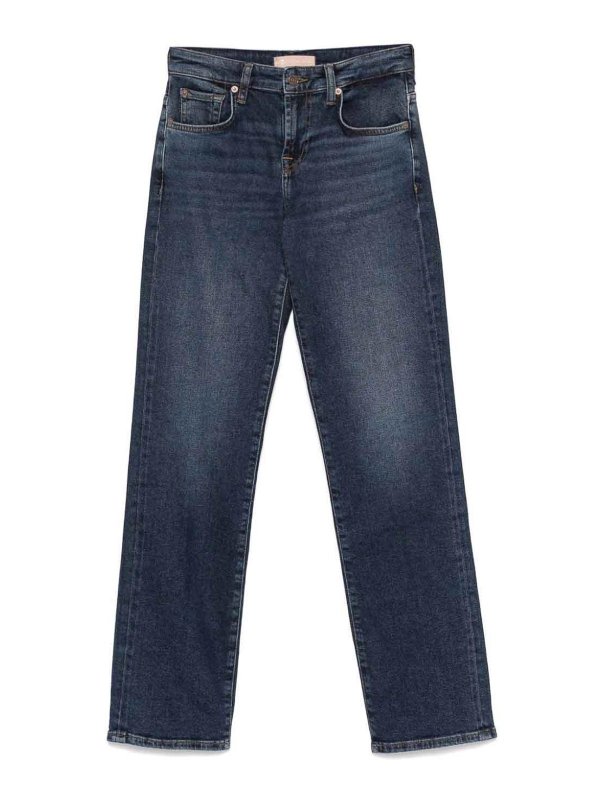 7 FOR ALL MANKIND: bootcut jeans - `Calie Straight Cisco` Jeans