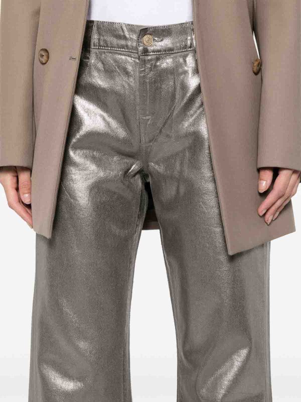 The Best Shops 7 FOR ALL MANKIND: bootcut jeans - `Spencer Flare Coated Champagne` Jeans