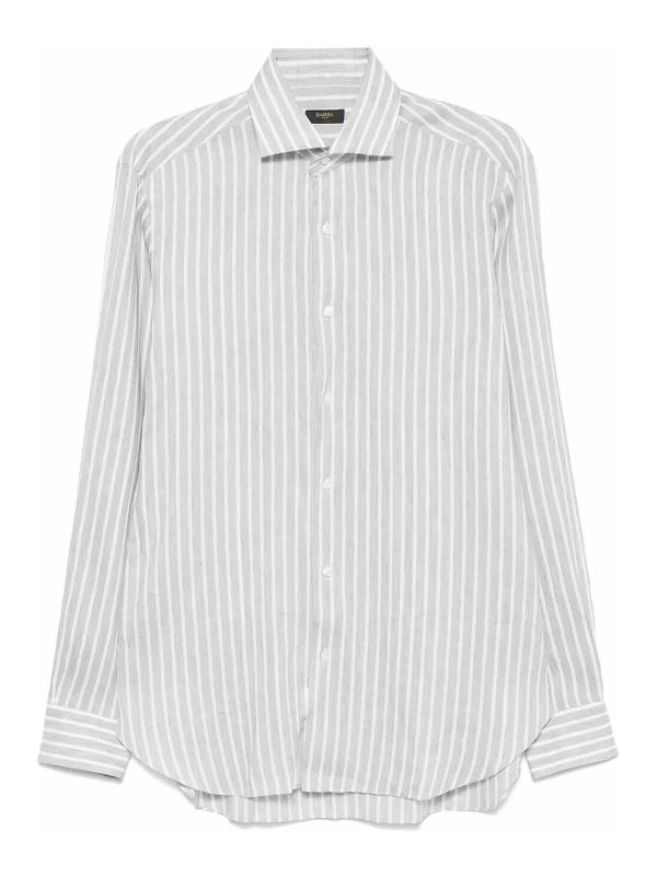 BARBA NAPOLI: Hemden - Hemd - Hellgrau