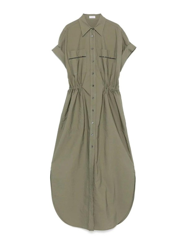 BRUNELLO CUCINELLI: ニーレングスドレス - 膝丈ドレス - ブルー