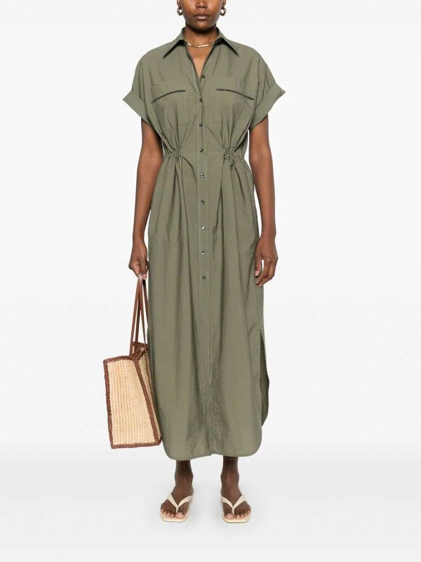 BRUNELLO CUCINELLI: ニーレングスドレス online - 膝丈ドレス - ブルー