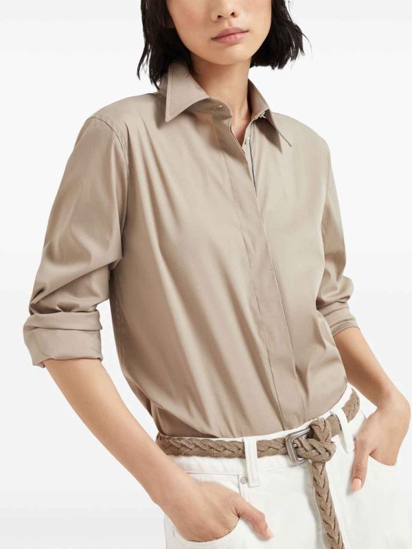 The Best Shops BRUNELLO CUCINELLI: Shirt With `Shiny` Trim