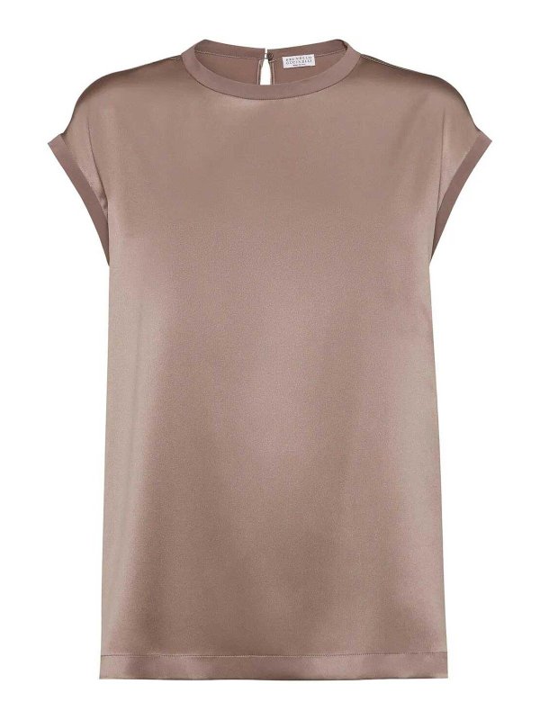 BRUNELLO CUCINELLI: T-shirts - T-Shirt - Marron