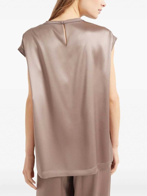 T-Shirt - Marron shop online: BRUNELLO CUCINELLI