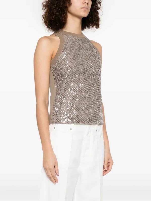 The Best Shops BRUNELLO CUCINELLI: Tops und Tank Tops - Top - Silber