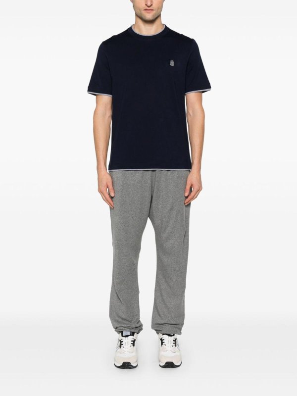 BRUNELLO CUCINELLI: T-shirts online - T-Shirt - Bleu