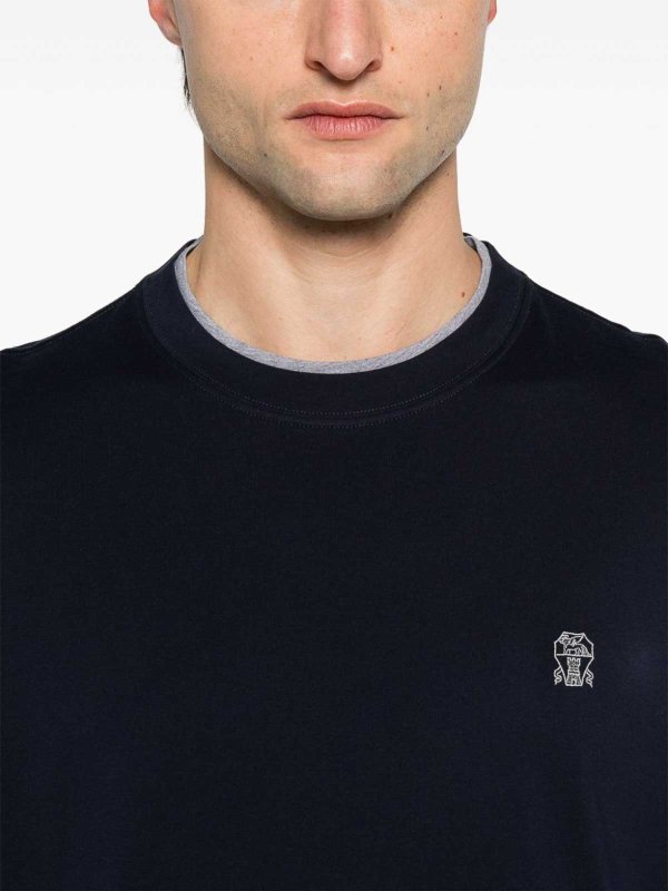 The Best Shops BRUNELLO CUCINELLI: T-shirts - T-Shirt - Bleu