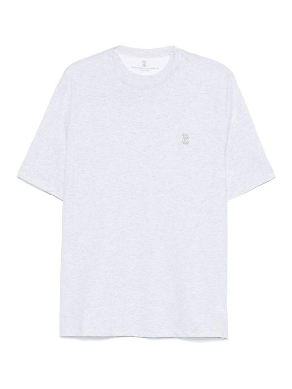 BRUNELLO CUCINELLI: T-shirts - T-Shirt - Hellgrau
