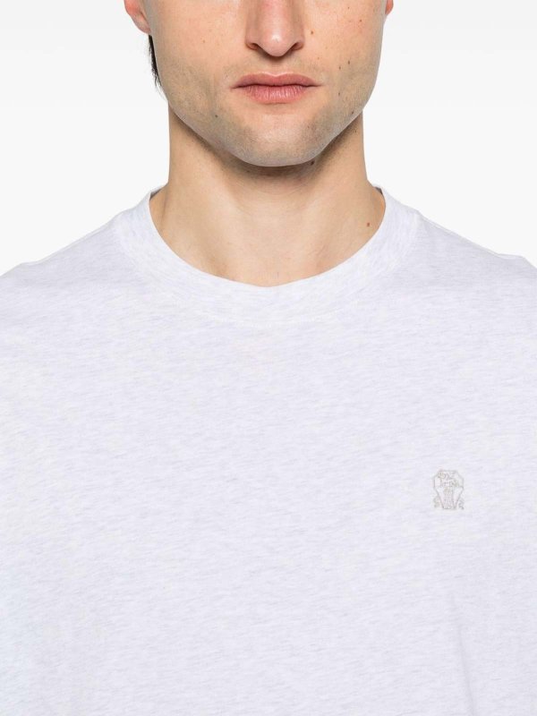 T-Shirt - Hellgrau shop online: BRUNELLO CUCINELLI