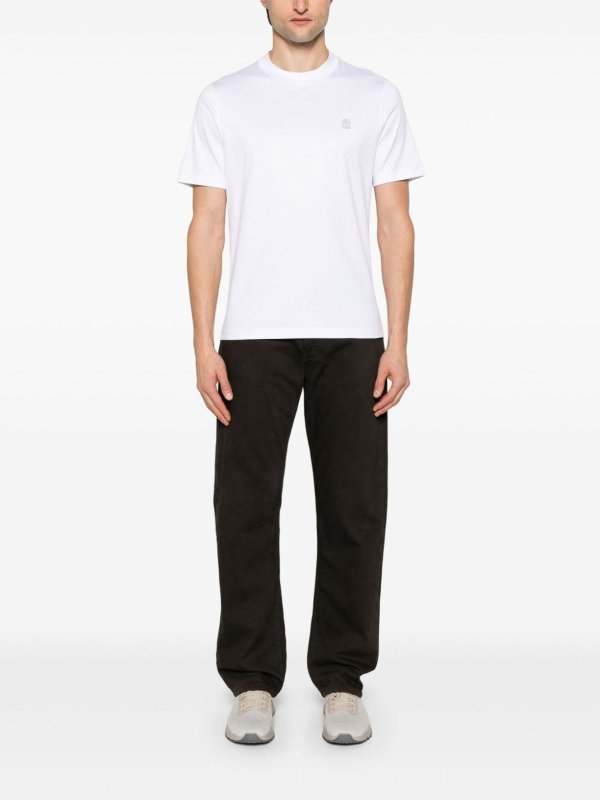 BRUNELLO CUCINELLI: t-shirts online - Short Sleeve Crew-Neck T-Shirt