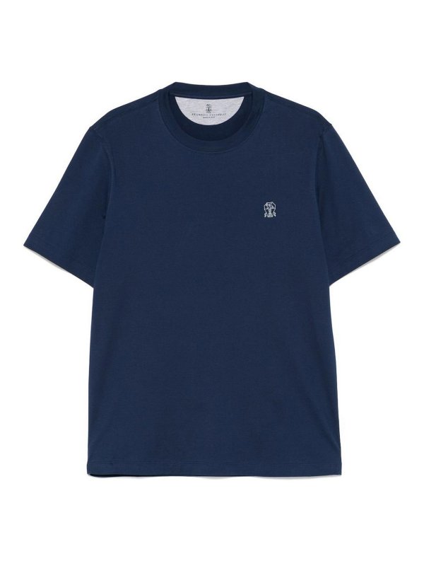 BRUNELLO CUCINELLI: クルーネック - クルーネック - ブルー