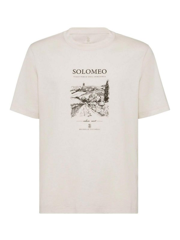 BRUNELLO CUCINELLI: T-shirts - T-Shirt - Weiß