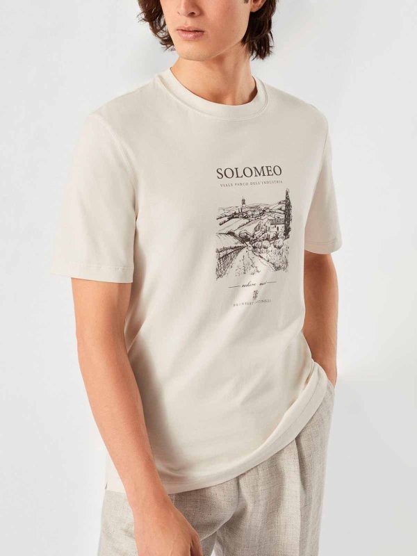 The Best Shops BRUNELLO CUCINELLI: T-shirts - T-Shirt - Weiß