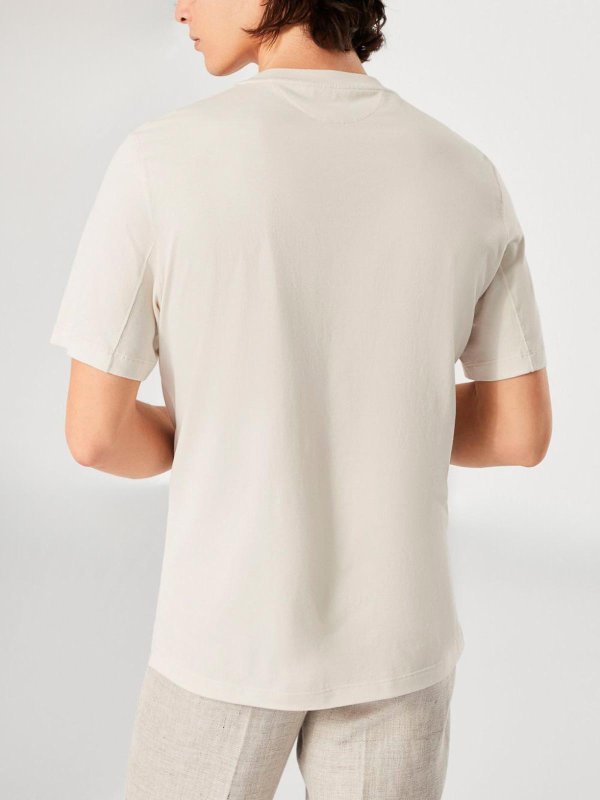 T-Shirt - Weiß shop online: BRUNELLO CUCINELLI