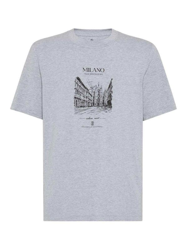 BRUNELLO CUCINELLI: t-shirts - Short Sleeve Crew-Neck T-Shirt