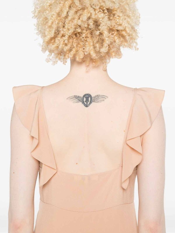 膝丈ドレス - ブラウン shop online: CHLOE